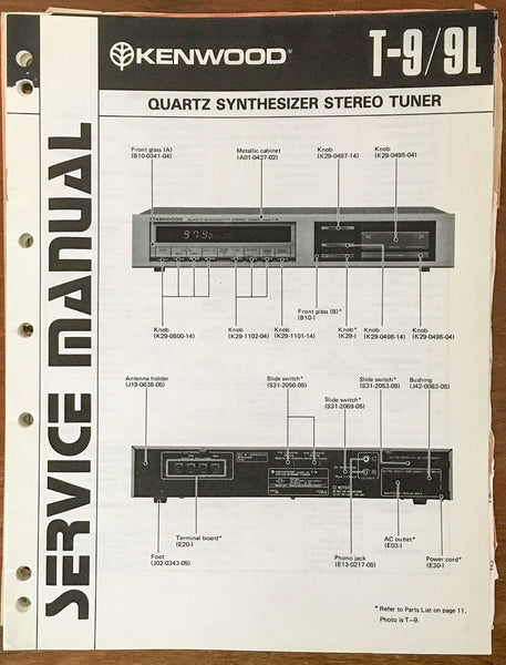 Kenwood T-9 9L Tuner  Service Manual *Original*