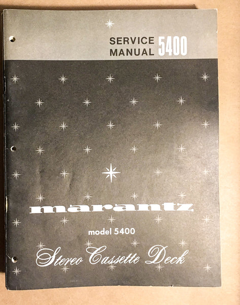 Marantz Model 5400 Cassette Service Manual *Original*