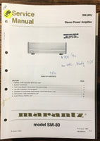 Marantz SM-80U SM-80 U Amplifier  Service Manual *Original*