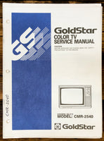 Goldstar CMR-2540 TV  Service Manual *Original*