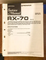 Pioneer RX-70 Cassette Receiver Service Manual *Original* #1