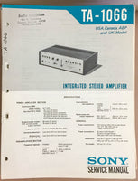 Sony TA-1066 Amplifier  Service Manual *Original* #2