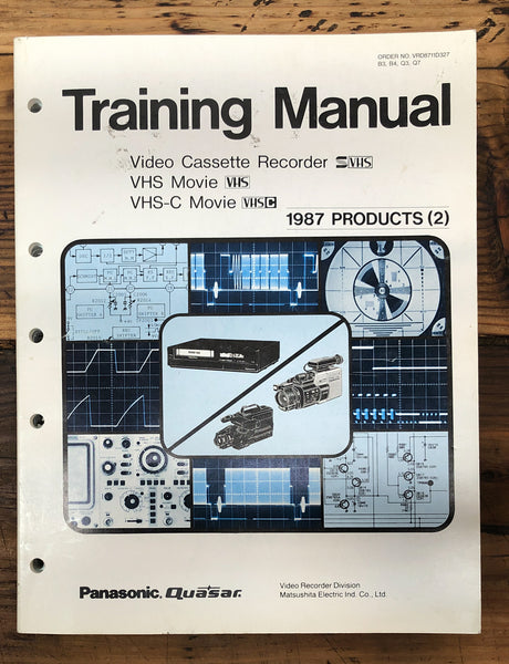 Panasonic / Quasar 1987 Products VHS  Training Manual *Original*