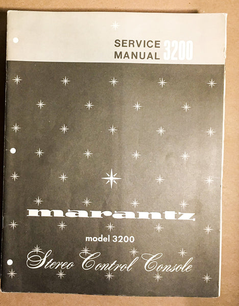 Marantz Model 3200 Pre Amplifier / Preamp Service Manual *Original*