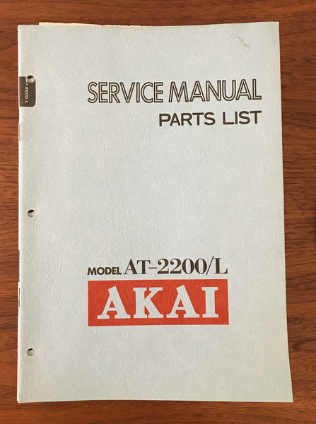 Akai AT-2200 AT-2200L TUNER Service Manual *Original*