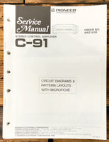 Pioneer C-91 Preamp / Preamplifier Service Manual *Original*