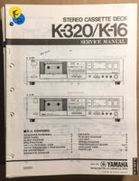 Yamaha K-320 K-16 Cassette  Service Manual *Original*