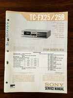 Sony TC-FX25 TC-FX25B Cassette Service Manual *Original*