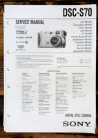 Sony DSC-S70 Camera  Service Manual *Original*