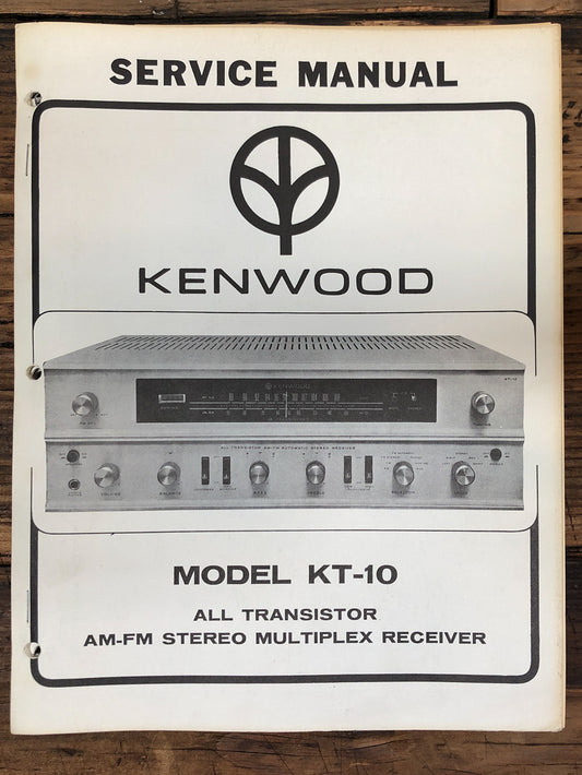 Kenwood KT-10 Tuner  Service Manual *Original*