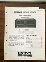 Onkyo M-508 Amplifier Service Manual *Original* #1