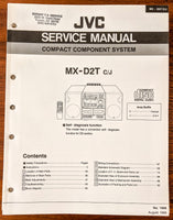 JVC MX-D2T Stereo Service Manual *Original*