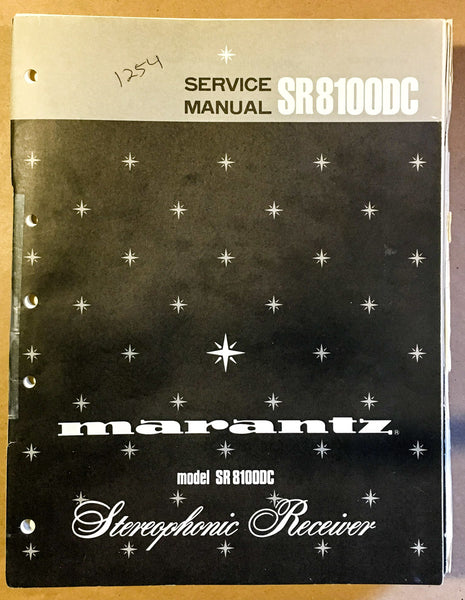 Marantz Model SR8100DC Receiver Service Manual *Original*