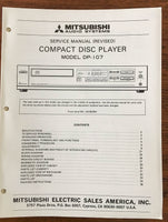 Mitsubishi DP-107 CD PLAYER Service Manual *Original* #1