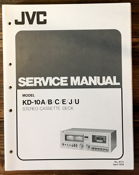 JVC KD-10A KD-10 A Cassette Service Manual *Original*