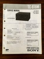 Sony TC-818M Cassette Service Manual *Original*