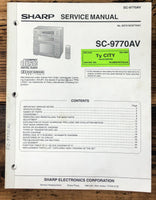 Sharp SC-9770AV Stereo Service Manual *Original*