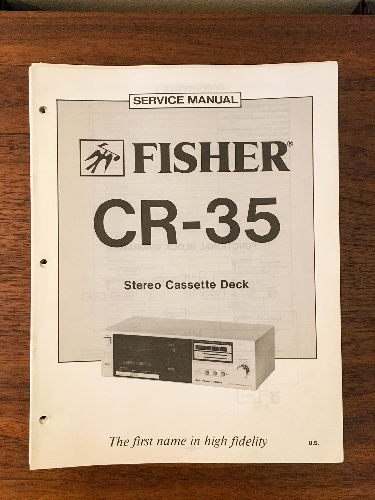 Fisher CR-35 Cassette Service Manual *Original*