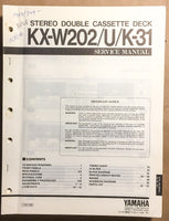 Yamaha KX-W202 K-31 Cassette Service Manual *Original*