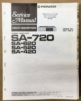 Pioneer SA-720 SA-620 SA-520 SA-420 Amplifier Service Manual *Original*