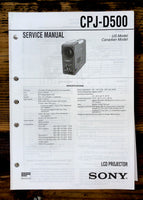 Sony CPJ-D500 Projector  Service Manual *Original*