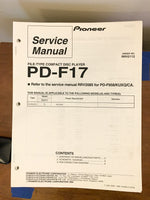 Pioneer PD-F17 CD Player Service Manual *Original*