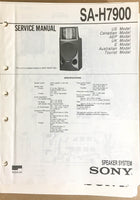 Sony SA-H7900 Speaker System  Service Manual *Original*