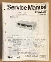 TECHNICS RS-M226 CASSETTE TAPE DECK  Service Manual *Original*