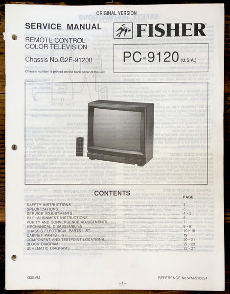 TV Service Manual *Original* – Vintage Audio Store - Vintage Service ...