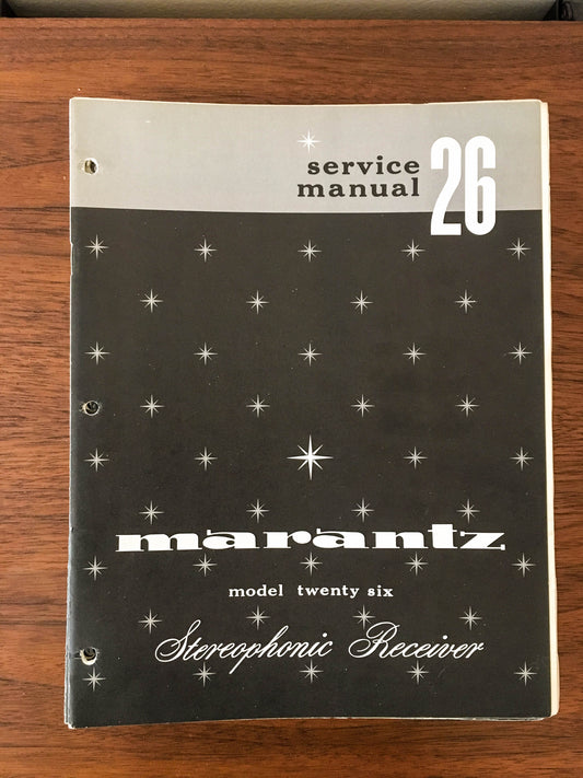Marantz Model 26 Receiver Service Manual *Original*