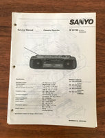 Sanyo M W738 Boombox / Radio Cassette Service Manual *Original* #2