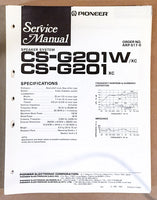 Pioneer CS-G201W CS-G201 SPEAKER Service Manual *Original*