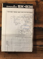 Pioneer SX-838 Receiver Large Fold Out Schematic Sheet *Original*