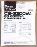 Pioneer CS-G300W CS-G3011W -G3022W SPEAKER Service Manual *Original*