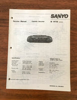 Sanyo M W758 Boombox / Radio Cassette Service Manual *Original*
