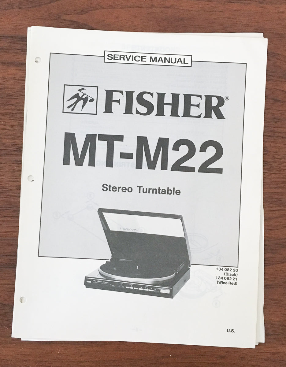 Fisher MT-M22 Record Player / Turntable Service Manual *Original*