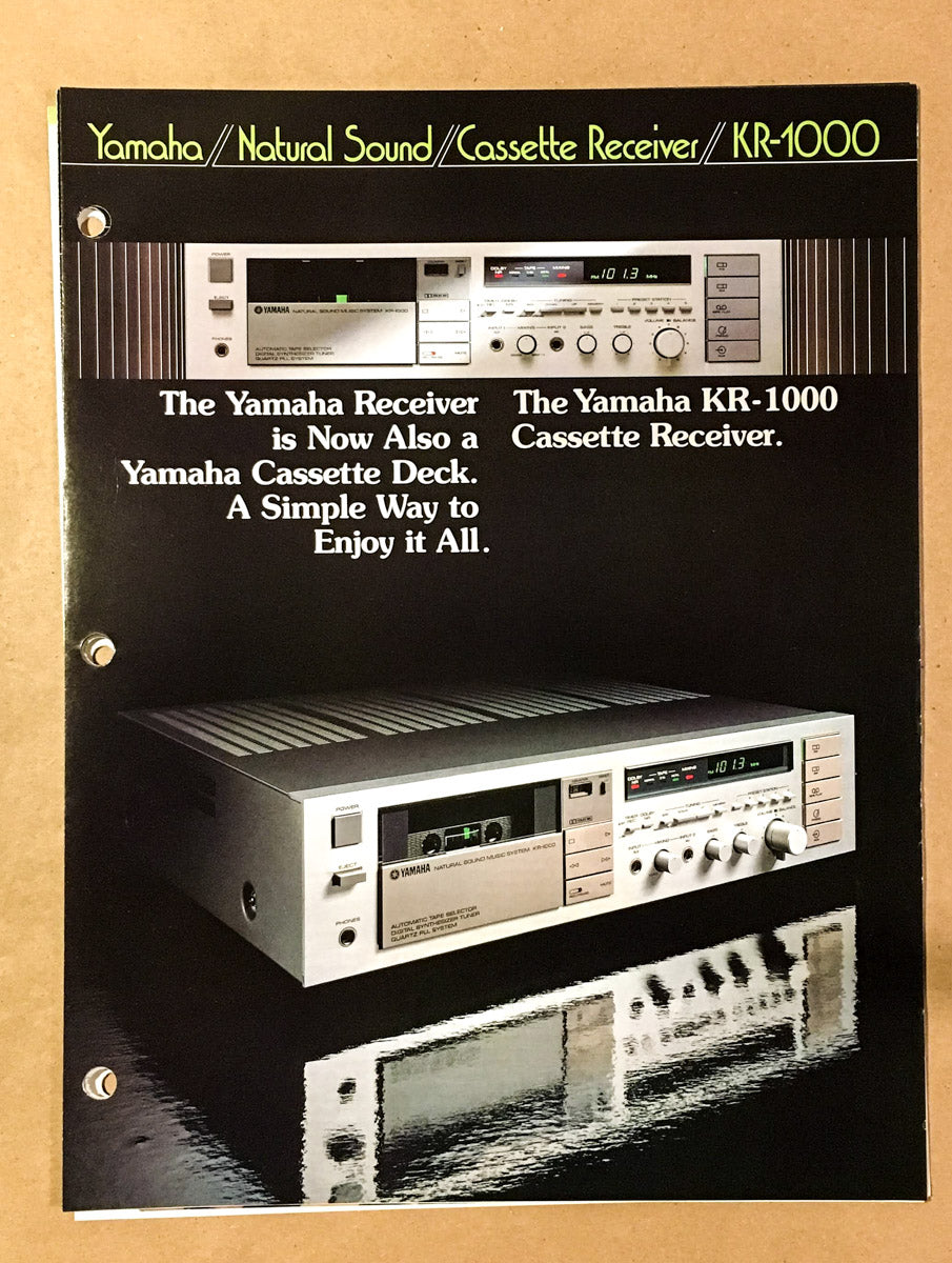 Yamaha KR-1000 Cassette Receiver Dealer Brochure *Original Yamaha KR-1000 Cassette Receiver Dealer Brochure *Original