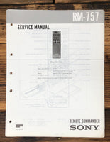 Sony RM-757 Remote Control  Service Manual *Original*