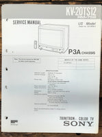 Sony KV-20TS12 TV  Service Manual *Original*