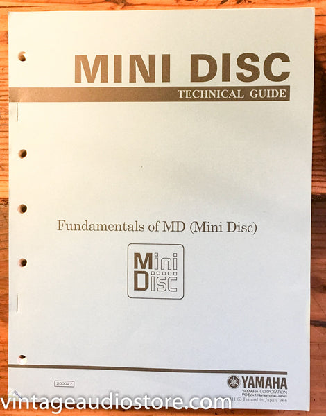 Yamaha Fundamentals of MINI DISC   Technical Guide / Manual *Original*
