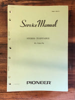 Pioneer PL-12A Record Player / Turntable Service Manual *Original*