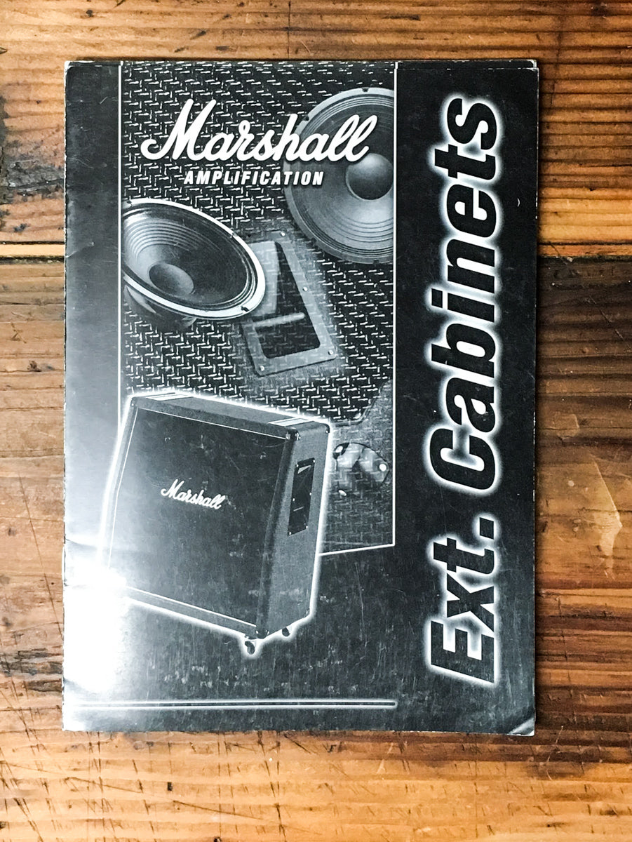 Marshall Ext. Cabinets 2x12 4x12 Amplifier / Speaker Owners / User Manual *Orig*