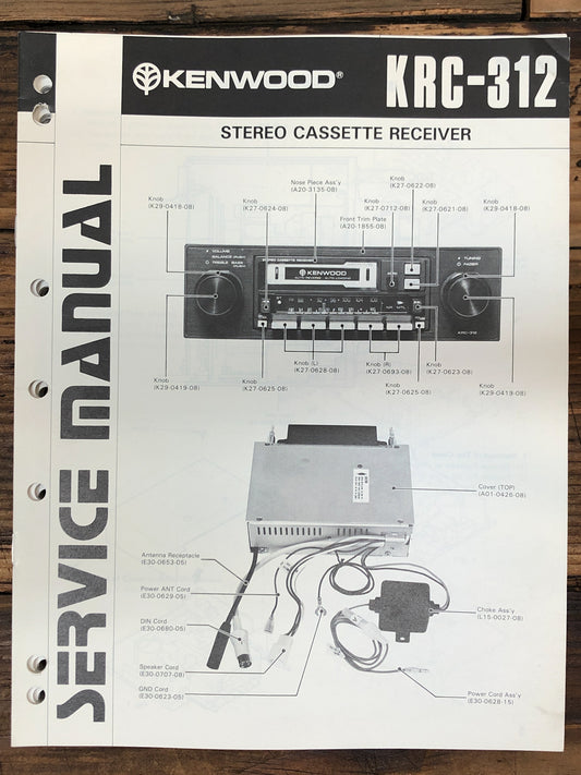 Kenwood KRC-312 Radio  Service Manual *Original*