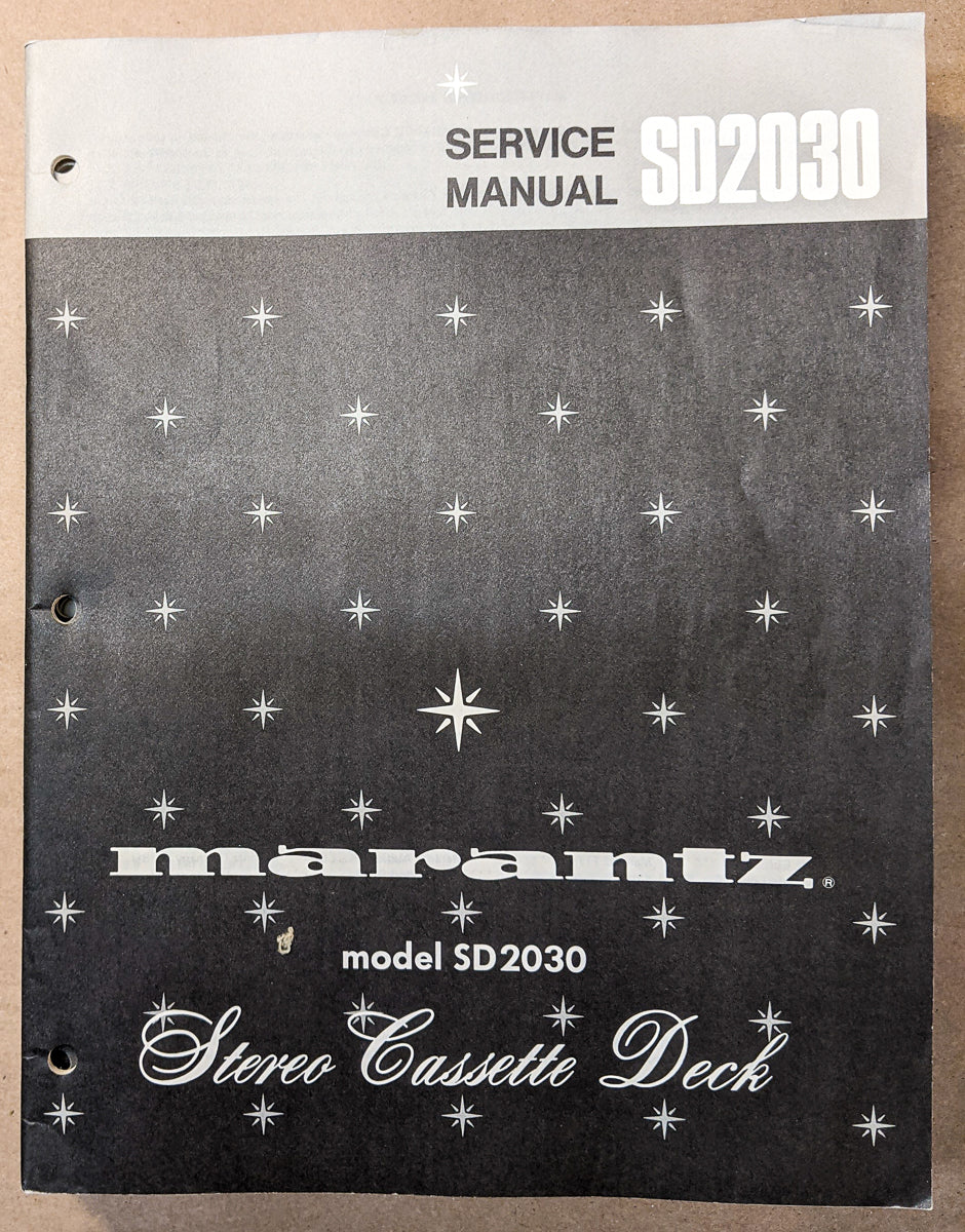 Marantz SD 2030 Cassette Service Manual *Original* #2