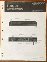 Kenwood T-91 91L Tuner  Service Manual *Original*