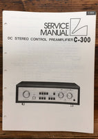 Luxman C-300 Preamp / Preamplifier  Service Manual *Original*