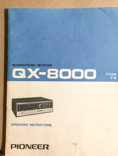 Pioneer QX-8000 Receiver  Owners Manual *Original*