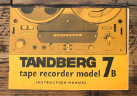 Tandberg Model 7B 7-B Tape Recorder Owner / User Manual *Original* #2