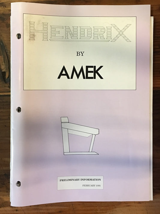 Amek Hendrix Mixing Console 17 pg. System Overview Brochure *Original*