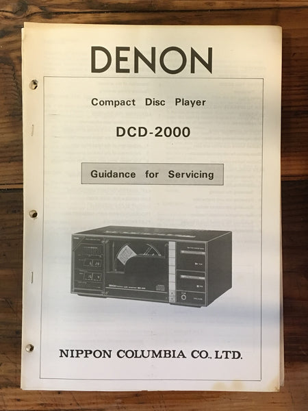 Denon DCD-2000  Service Manual *Original*